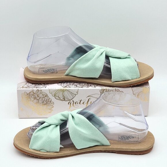 Vans Ayla Blue Flat Sandals Womens Size 8 Slides Open Toe Ultracush Lightweight - Picture 5 of 11